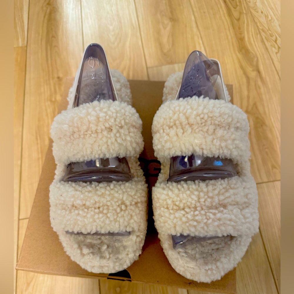 UGG Cream Fuzzy Women’s Slippers